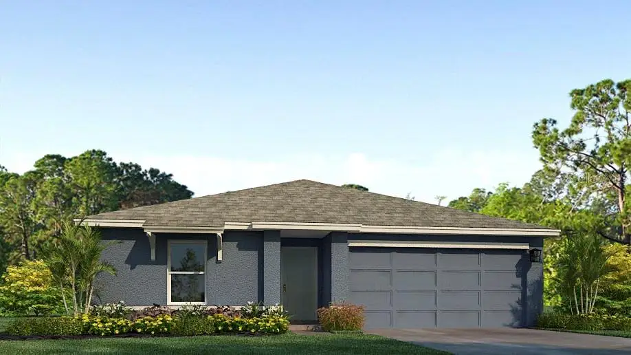 Front exterior of a new home in Mandarin Grove, Palmetto, FL, highlighting curb appeal (Image 1). Front exterior of a new home in Mandarin Grove, Palmetto, FL, highlighting curb appeal (Image 1).