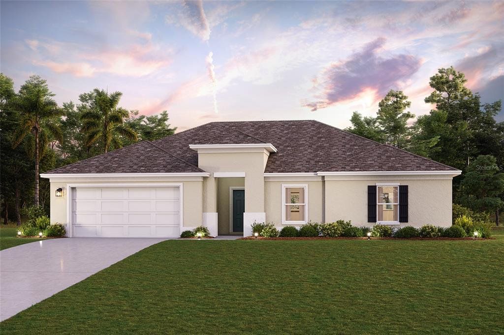 Front exterior of a new home in Grand Oaks, Avon Park, FL, highlighting curb appeal (Image 1). Front exterior of a new home in Grand Oaks, Avon Park, FL, highlighting curb appeal (Image 1).