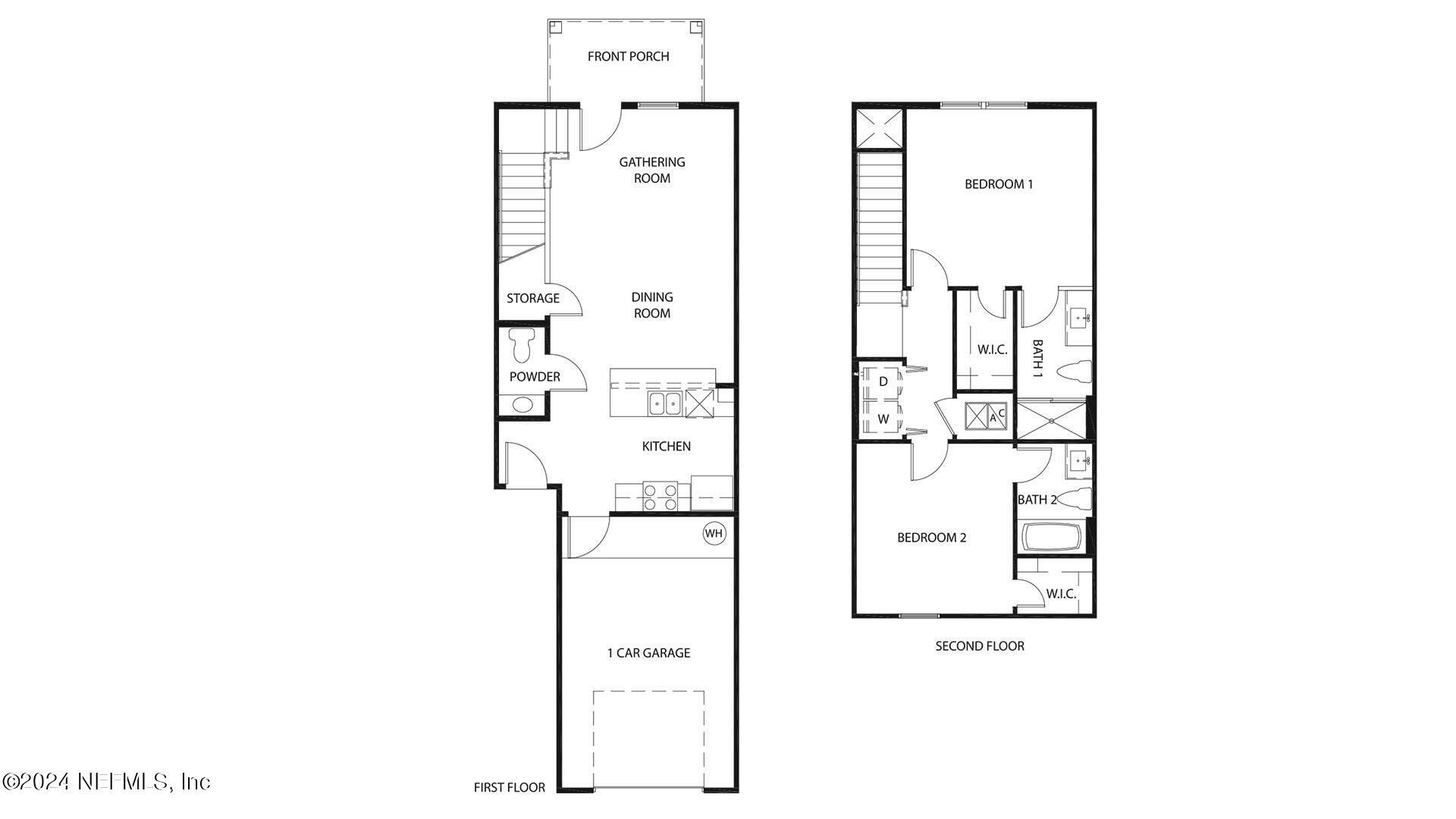 2D floor plan layout of this home in Kindlewood Forest, Middleburg, FL (Image 1).
