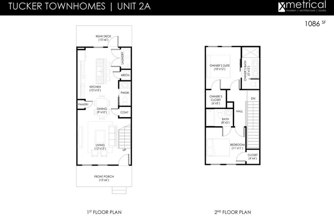 2D floor plan layout for the Plan 1086 by Intown Builders, LLC in Avenue at Oakland City, Atlanta, GA (Image 1). 2D floor plan layout for the Plan 1086 by Intown Builders, LLC in Avenue at Oakland City, Atlanta, GA (Image 1).