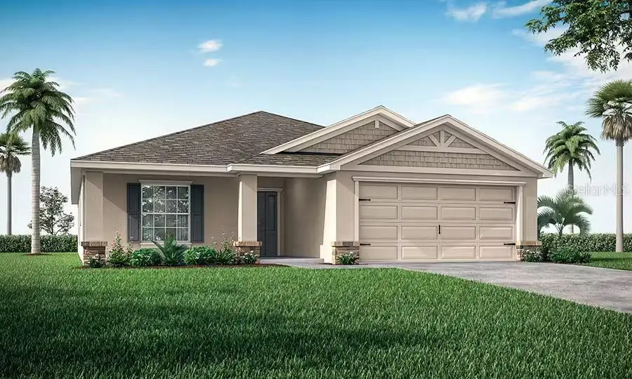 Front exterior of a new home in Gracelyn Grove, Haines City, FL, highlighting curb appeal (Image 1).