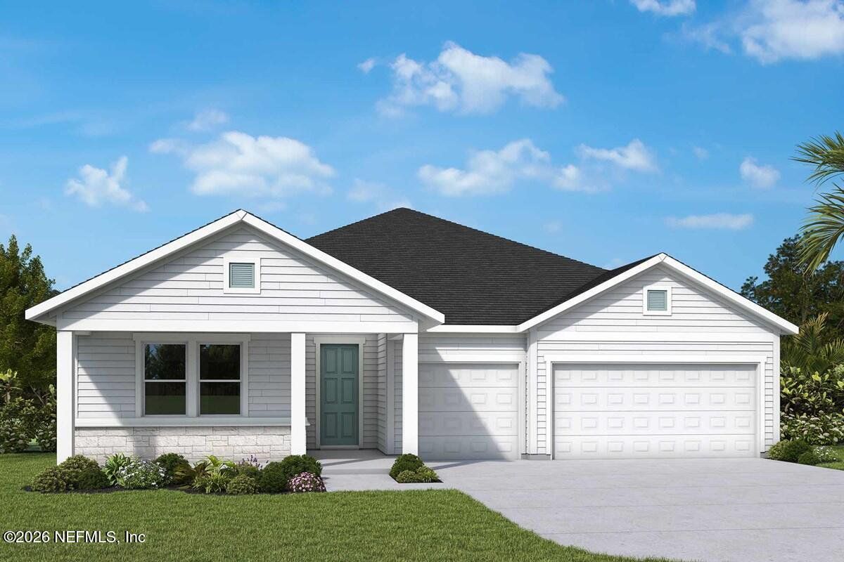 Front exterior of a new home in , Green Cove Springs, FL, highlighting curb appeal (Image 1). Front exterior of a new home in , Green Cove Springs, FL, highlighting curb appeal (Image 1).