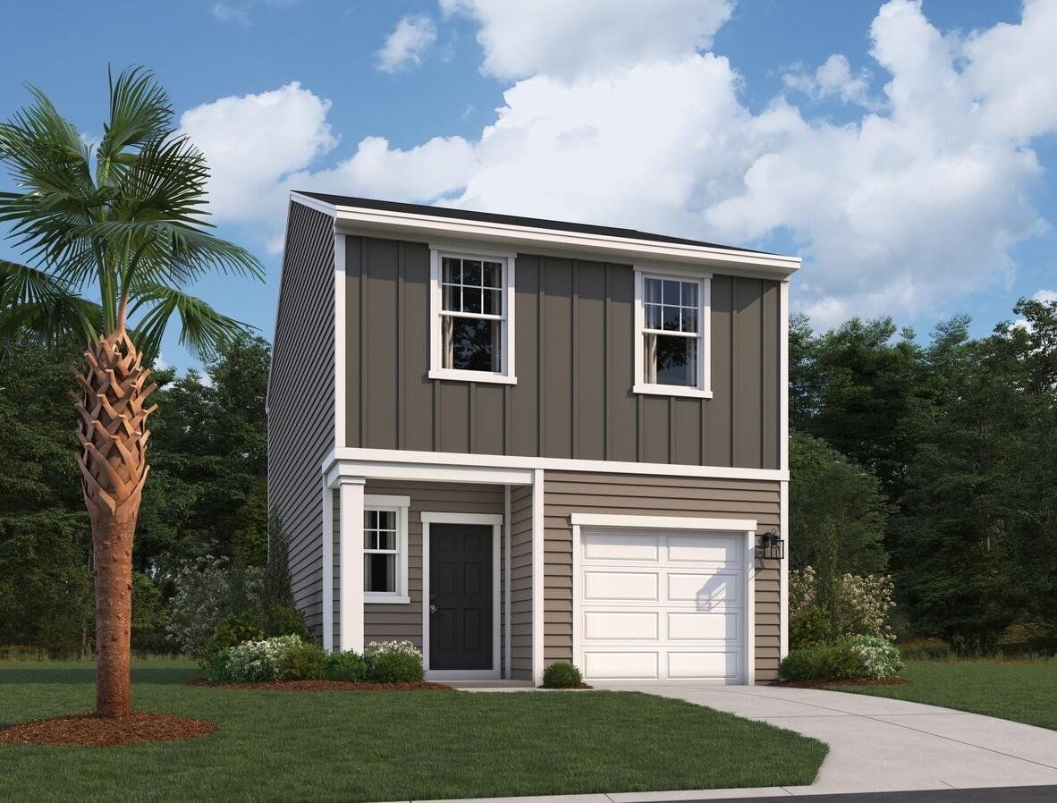 Front exterior of a new home in Pinckney Place, North Charleston, SC, highlighting curb appeal (Image 1).