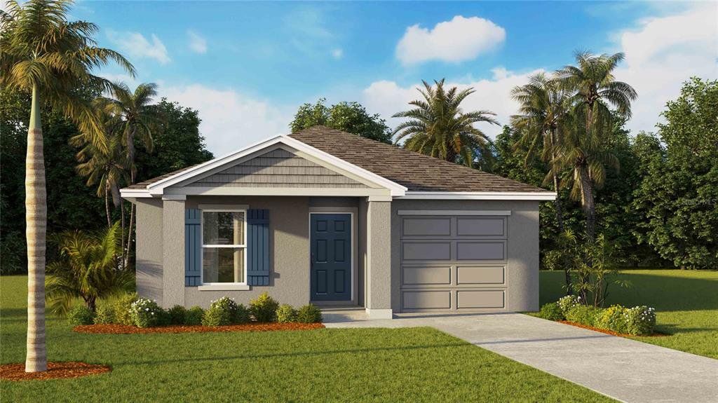 Front exterior of a new home in Somerset Bay, Spring Hill, FL, highlighting curb appeal (Image 1). Front exterior of a new home in Somerset Bay, Spring Hill, FL, highlighting curb appeal (Image 1).