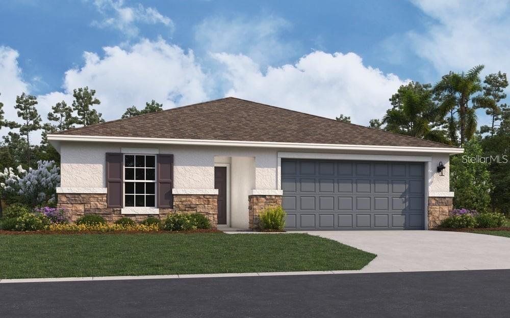 Front exterior of a new home in , Okahumpka, FL, highlighting curb appeal (Image 1). Front exterior of a new home in , Okahumpka, FL, highlighting curb appeal (Image 1).