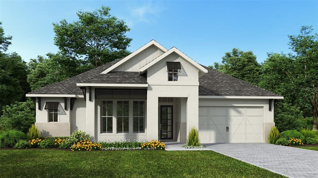 Front exterior of a new home in , Brooksville, FL, highlighting curb appeal (Image 1). Front exterior of a new home in , Brooksville, FL, highlighting curb appeal (Image 1).