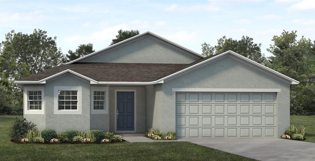 Front exterior of a new home in , Winter Haven, FL, highlighting curb appeal (Image 1). Front exterior of a new home in , Winter Haven, FL, highlighting curb appeal (Image 1).