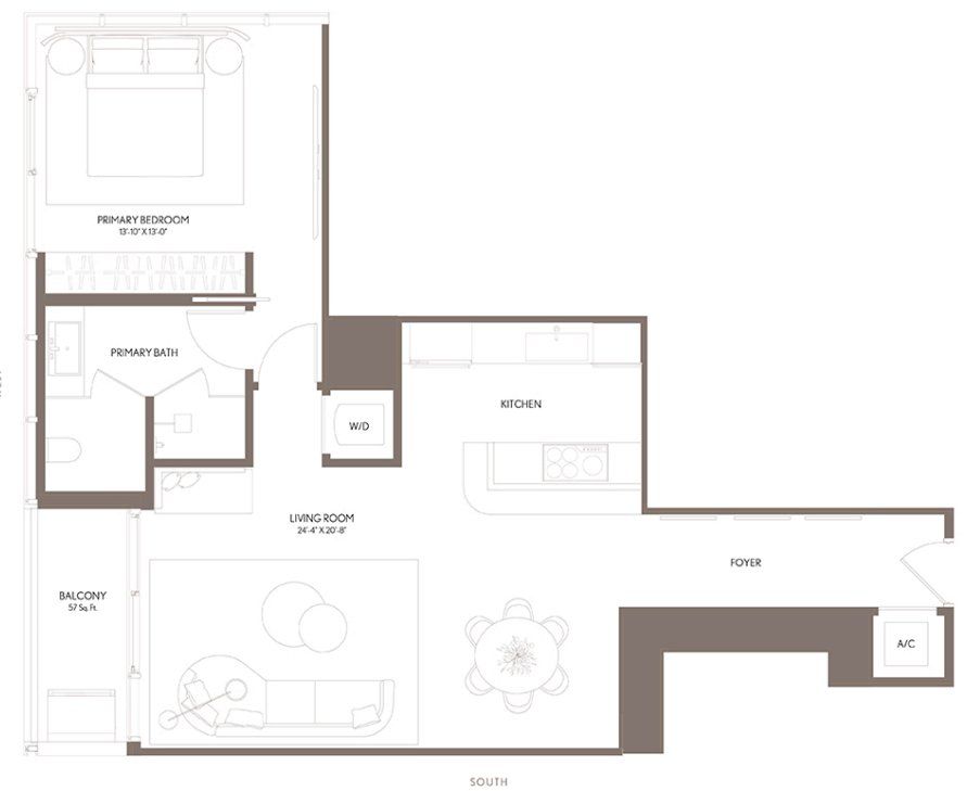 Image 1 representing the Residence 08 LVL 50-59 by Property Markets Group in Waldorf Astoria Residences Miami, Miami, FL.