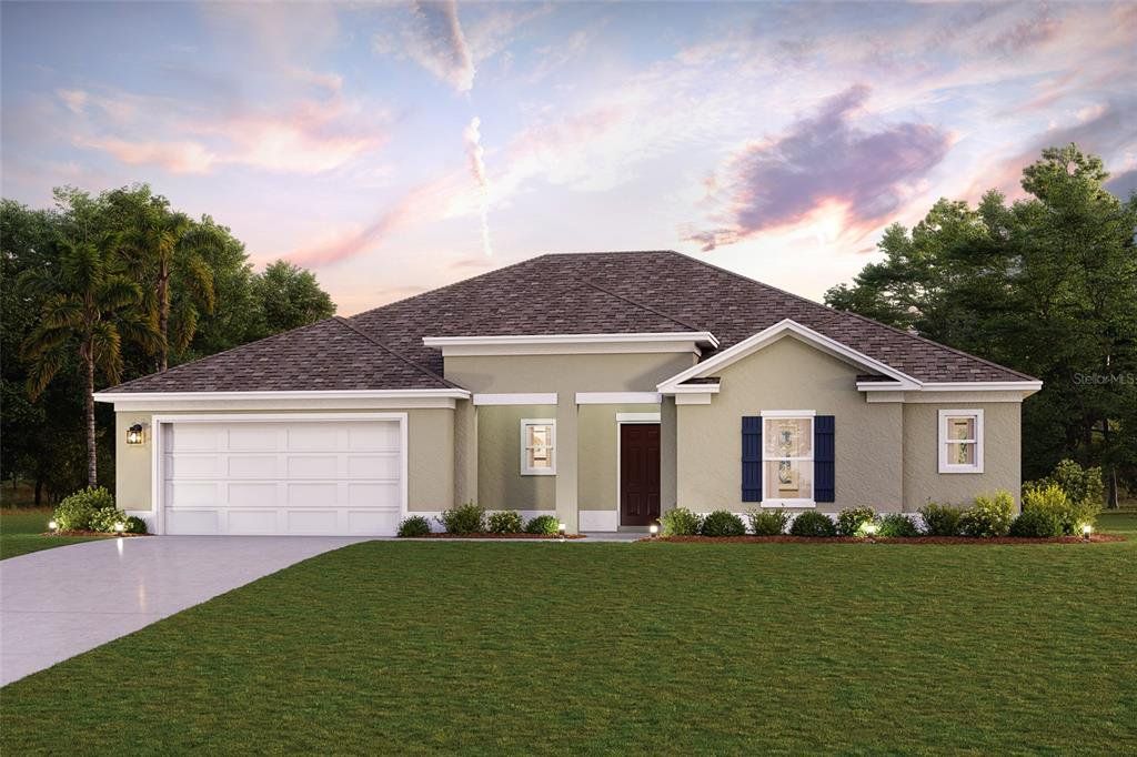 Front exterior of a new home in Grand Oaks, Avon Park, FL, highlighting curb appeal (Image 1). Front exterior of a new home in Grand Oaks, Avon Park, FL, highlighting curb appeal (Image 1).