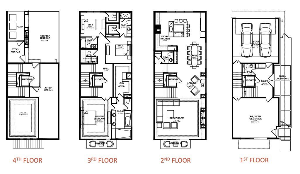 2D floor plan layout for the Unit A by Owais Developments in Lake Pointe, Sugar Land, TX (Image 1).