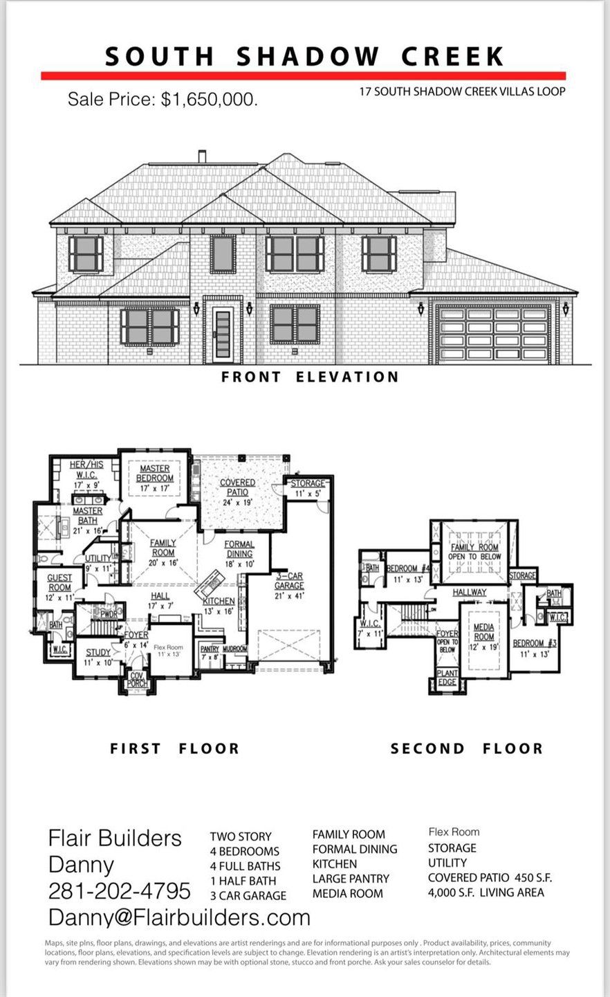 Exterior rendering of this home design in , Spring, TX (Image 1). Exterior rendering of this home design in , Spring, TX (Image 1).