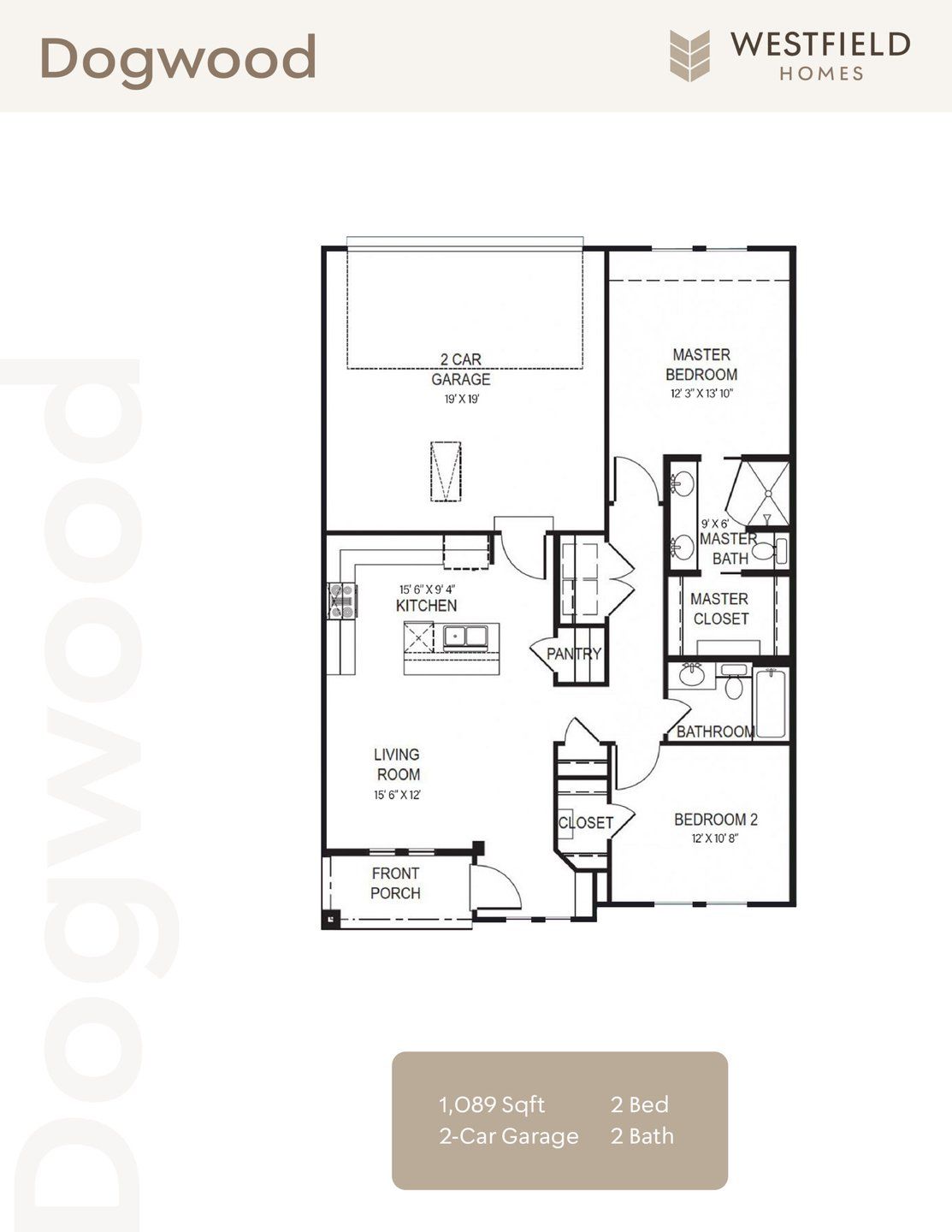 2D floor plan layout for the Dogwood by Westfield Homes in Jeans Creek, McKinney, TX (Image 1). 2D floor plan layout for the Dogwood by Westfield Homes in Jeans Creek, McKinney, TX (Image 1).