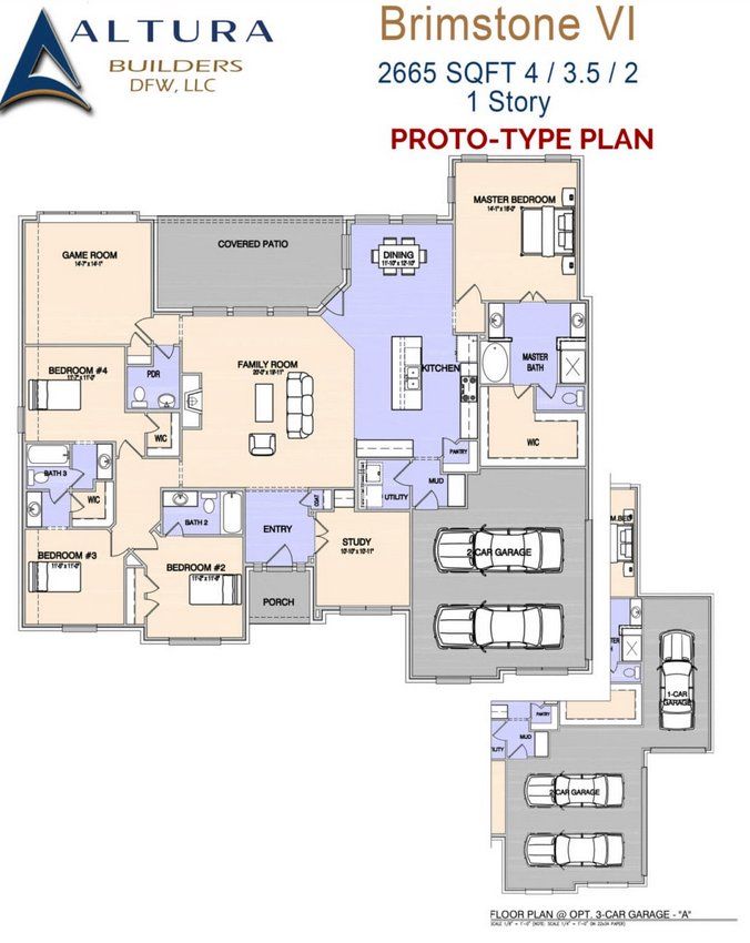2D floor plan layout for the Brimstone VI by Altura Homes in Creekview Farms, Greenville, TX (Image 1). 2D floor plan layout for the Brimstone VI by Altura Homes in Creekview Farms, Greenville, TX (Image 1).