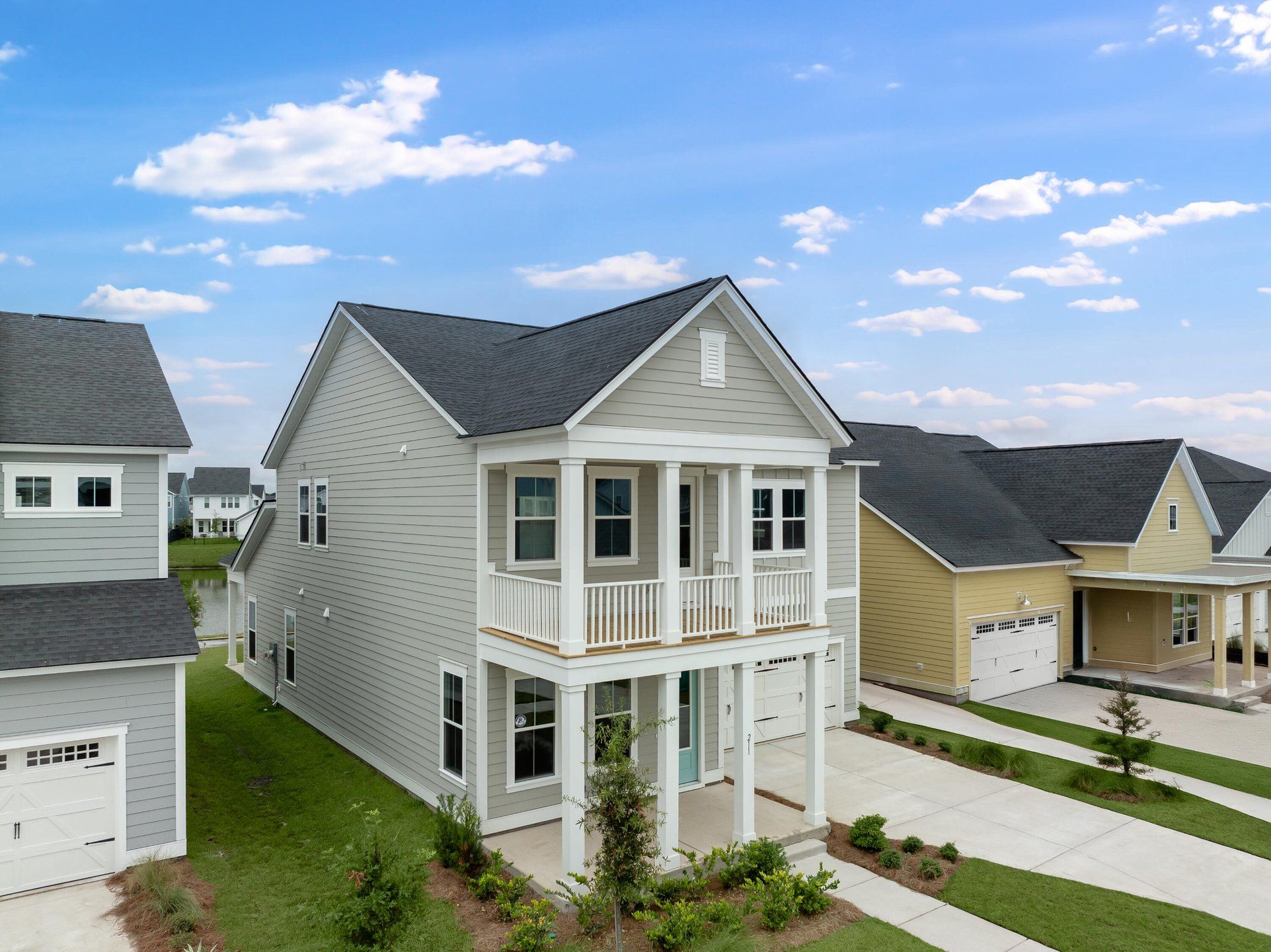 Front exterior of a new home in Cypress Preserve, Moncks Corner, SC, highlighting curb appeal (Image 1). Front exterior of a new home in Cypress Preserve, Moncks Corner, SC, highlighting curb appeal (Image 1).