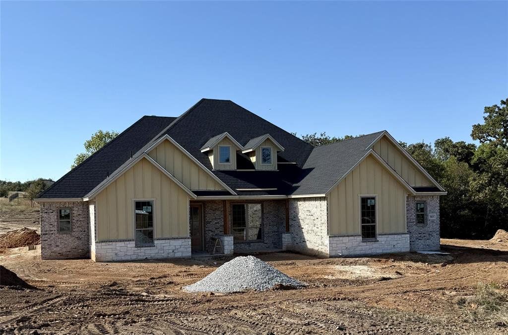 In-progress construction of a new home in , Springtown, TX (Image 1).