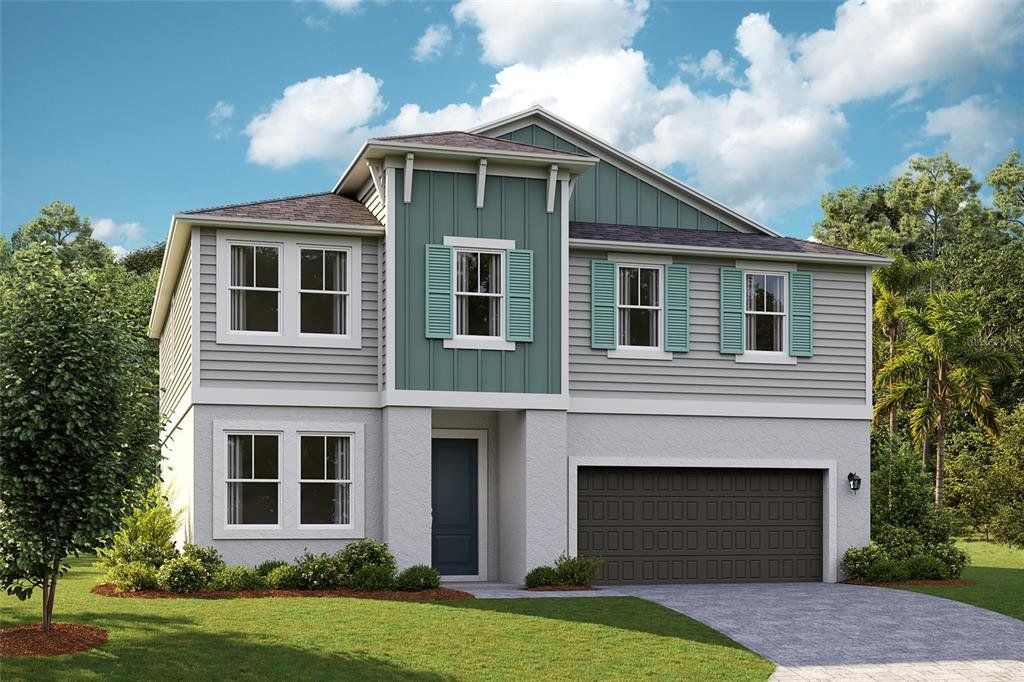 Front exterior of a new home in Pasadena Woods, Dade City, FL, highlighting curb appeal (Image 1). Front exterior of a new home in Pasadena Woods, Dade City, FL, highlighting curb appeal (Image 1).