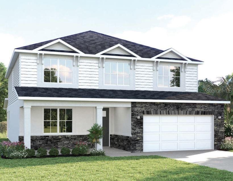 Front exterior of a new home in Malabar Springs, Palm Bay, FL, highlighting curb appeal (Image 1). Front exterior of a new home in Malabar Springs, Palm Bay, FL, highlighting curb appeal (Image 1).