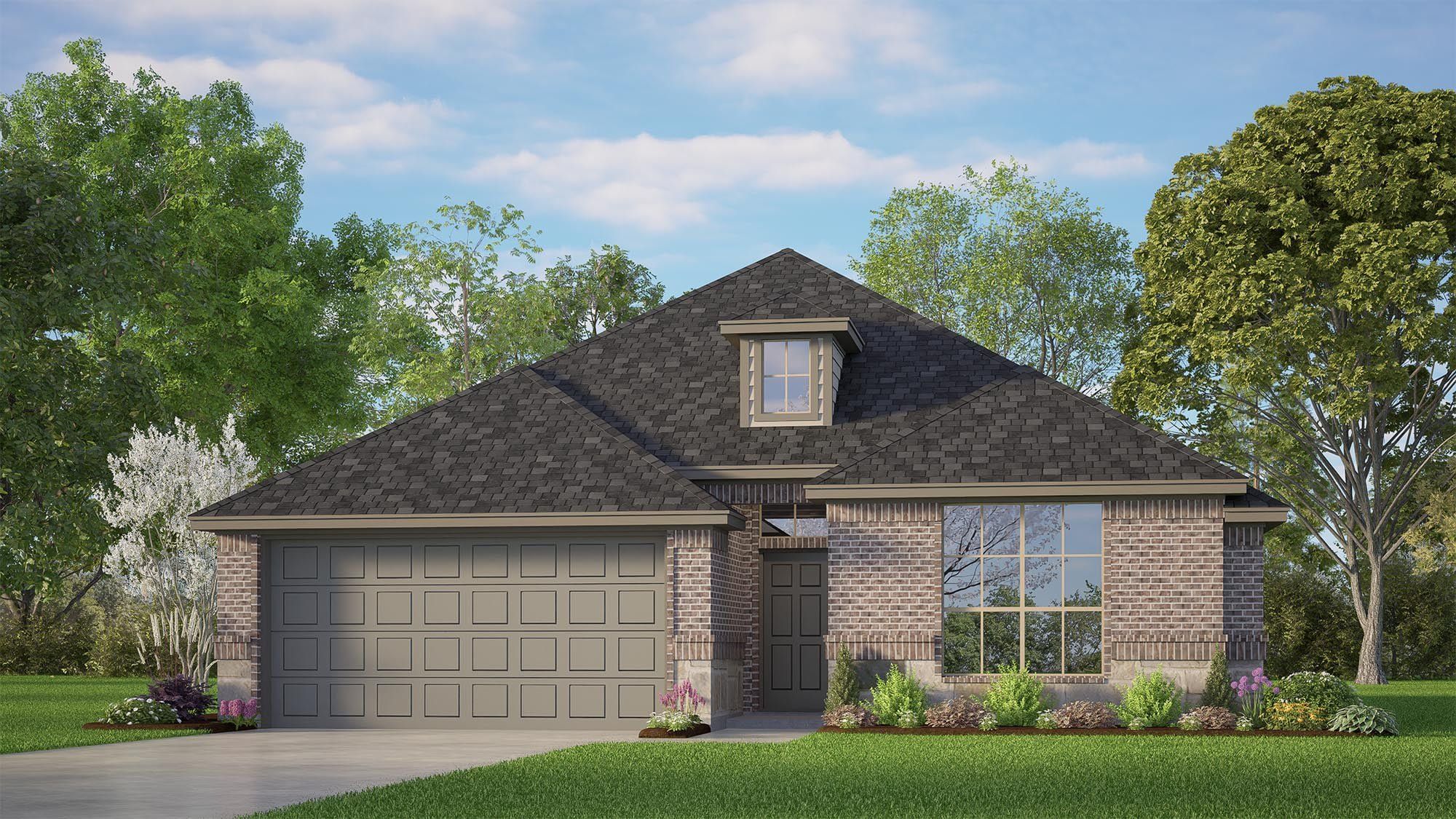 Front exterior of a new home in Pirate Village, Granbury, TX, highlighting curb appeal (Image 1). Front exterior of a new home in Pirate Village, Granbury, TX, highlighting curb appeal (Image 1).