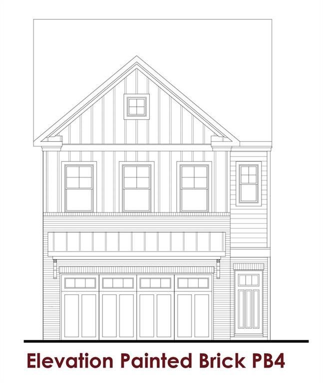 Exterior rendering of this home design in The Towns at Auburn Station East, Auburn, GA (Image 1). Exterior rendering of this home design in The Towns at Auburn Station East, Auburn, GA (Image 1).