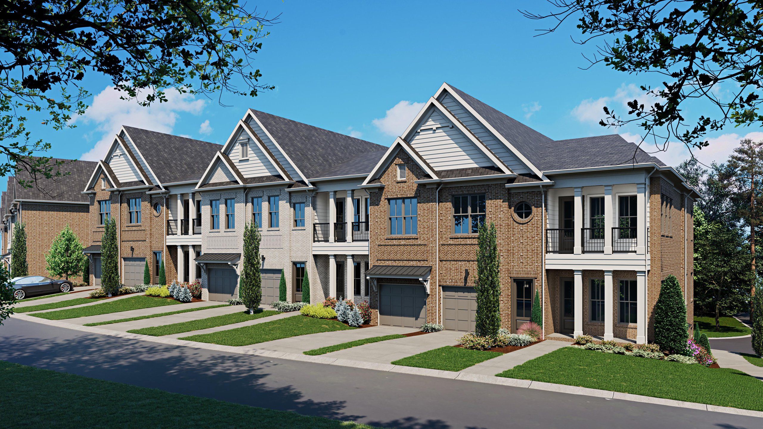 Representative exterior photo of a completed home built from the The Baldwin by The Providence Group in Waterside Condos, Peachtree Corners, GA (Image 1).