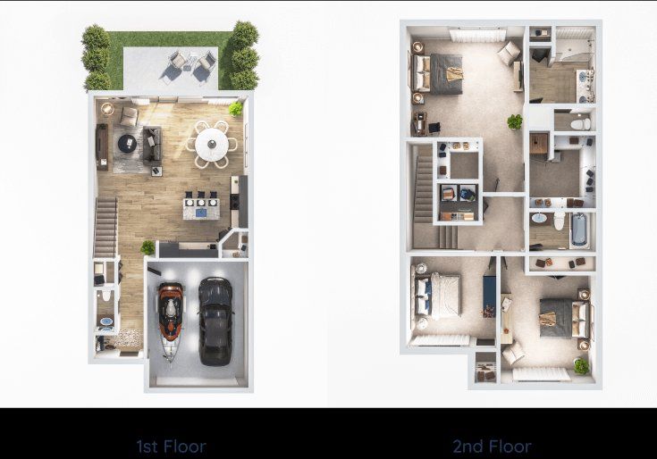 Image 1 representing the Interior Unit by LSH Custom Builders in Grove at Celebration Pointe, Fort Pierce, FL.