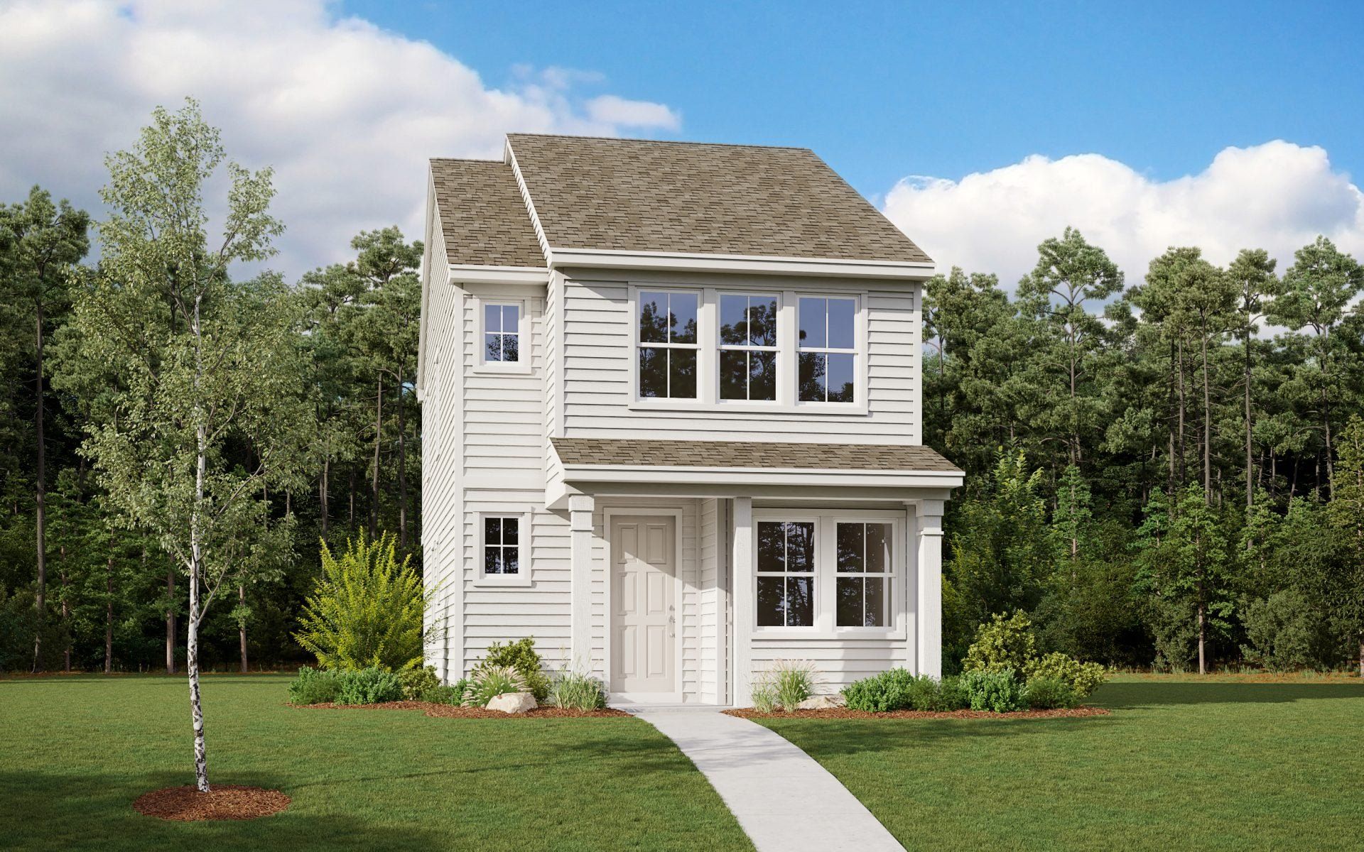 Front exterior of a new home in Castlewood, Taylor, TX, highlighting curb appeal (Image 1). Front exterior of a new home in Castlewood, Taylor, TX, highlighting curb appeal (Image 1).