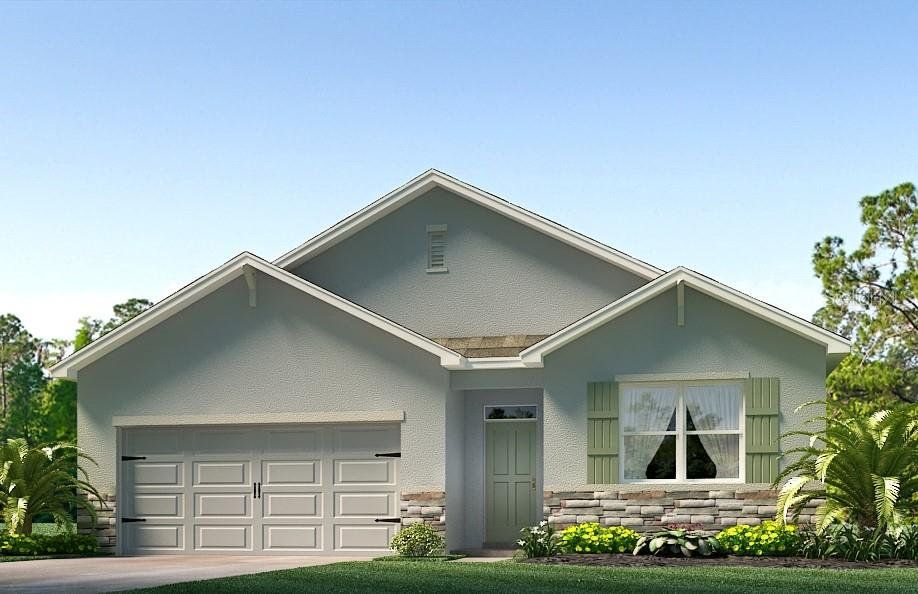 Front exterior of a new home in , Plant City, FL, highlighting curb appeal (Image 1). Front exterior of a new home in , Plant City, FL, highlighting curb appeal (Image 1).