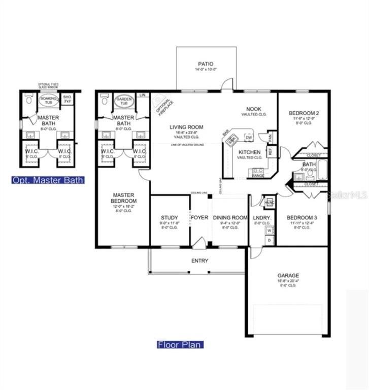 2D floor plan layout of this home in North Port, North Port, FL (Image 1). 2D floor plan layout of this home in North Port, North Port, FL (Image 1).