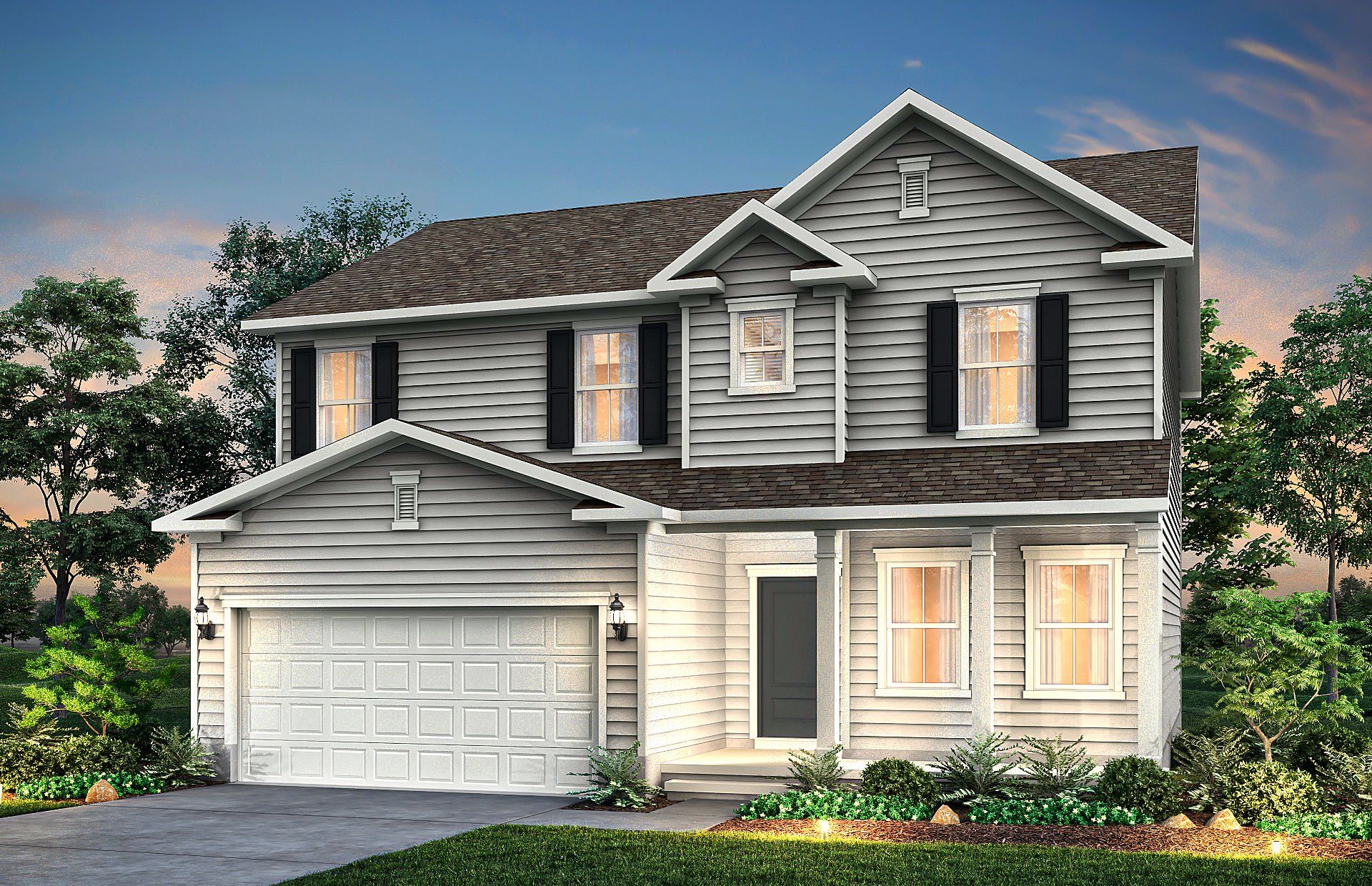 Front exterior of a new home in Hamlet at Carothers Crossing, La Vergne, TN, highlighting curb appeal (Image 1). Front exterior of a new home in Hamlet at Carothers Crossing, La Vergne, TN, highlighting curb appeal (Image 1).