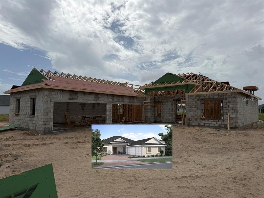 Front exterior of a new home in The Reserve at Victoria, Deland, FL, highlighting curb appeal (Image 1). Front exterior of a new home in The Reserve at Victoria, Deland, FL, highlighting curb appeal (Image 1).