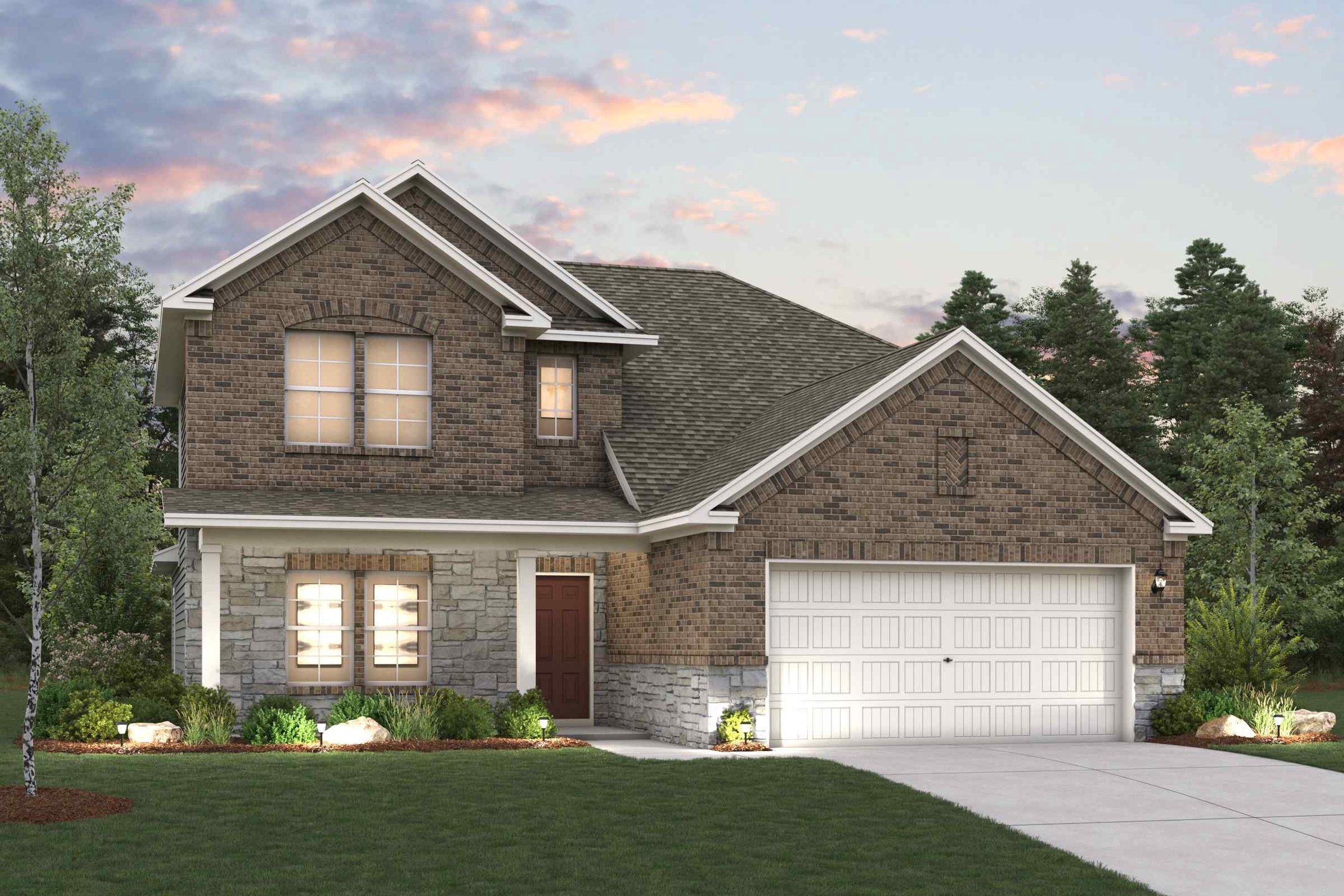 Front exterior of a new home in Lone Oak, Alvarado, TX, highlighting curb appeal (Image 1). Front exterior of a new home in Lone Oak, Alvarado, TX, highlighting curb appeal (Image 1).