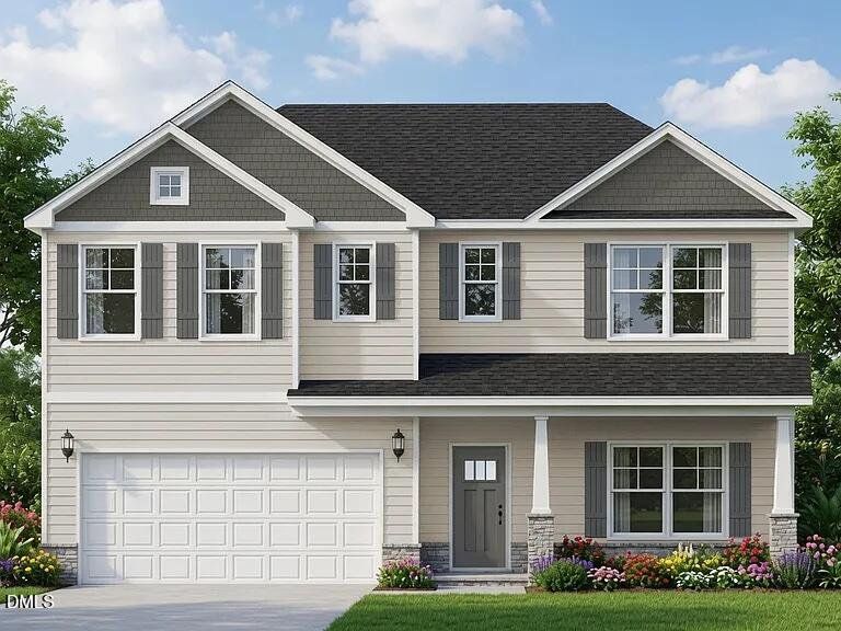 Front exterior of a new home in Maggie Way, Wendell, NC, highlighting curb appeal (Image 1). Front exterior of a new home in Maggie Way, Wendell, NC, highlighting curb appeal (Image 1).