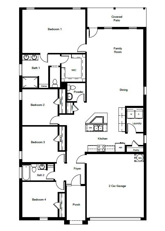 2D floor plan layout of this home in Vista Park, Decatur, TX (Image 1). 2D floor plan layout of this home in Vista Park, Decatur, TX (Image 1).