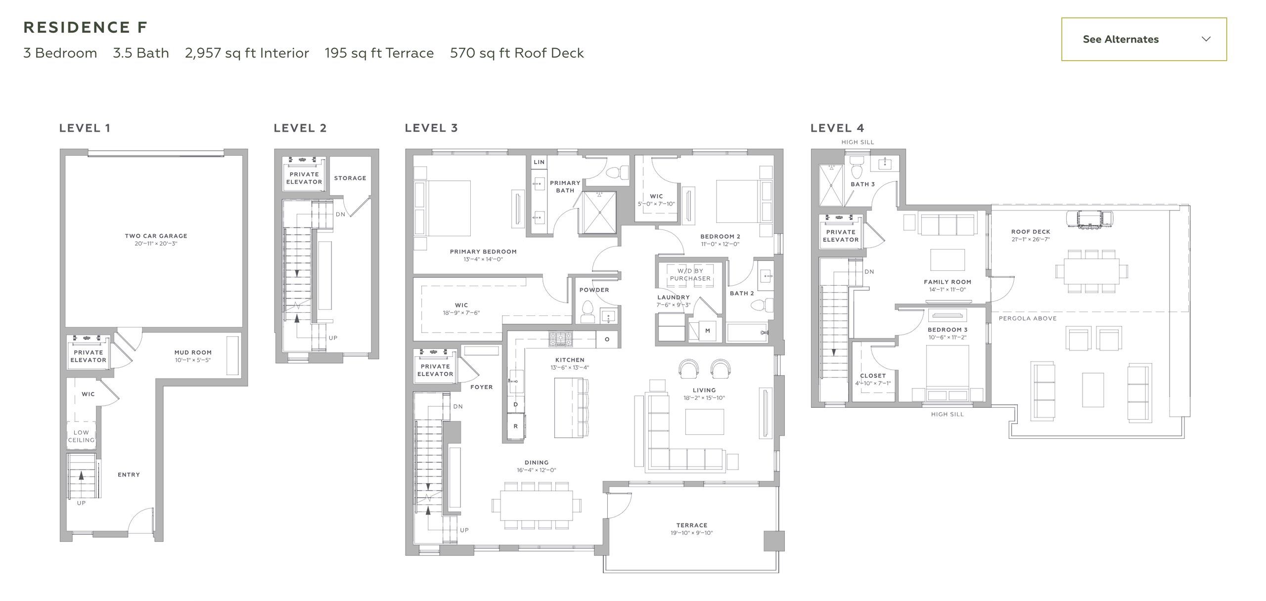 2D floor plan layout for the Residence F by Belgravia Group in ATAVIA, Scottsdale, AZ (Image 1). 2D floor plan layout for the Residence F by Belgravia Group in ATAVIA, Scottsdale, AZ (Image 1).