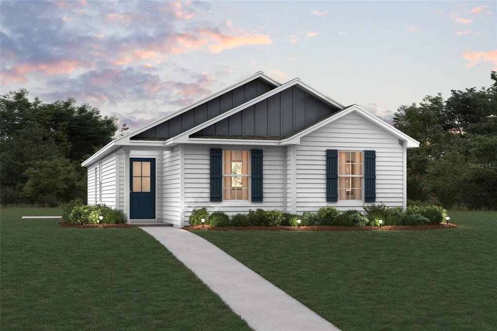 Front exterior of a new home in Daytona North, Bunnell, FL, highlighting curb appeal (Image 1). Front exterior of a new home in Daytona North, Bunnell, FL, highlighting curb appeal (Image 1).