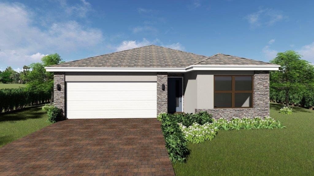 Front exterior of a new home in Vineyards, Davie, FL, highlighting curb appeal (Image 1).
