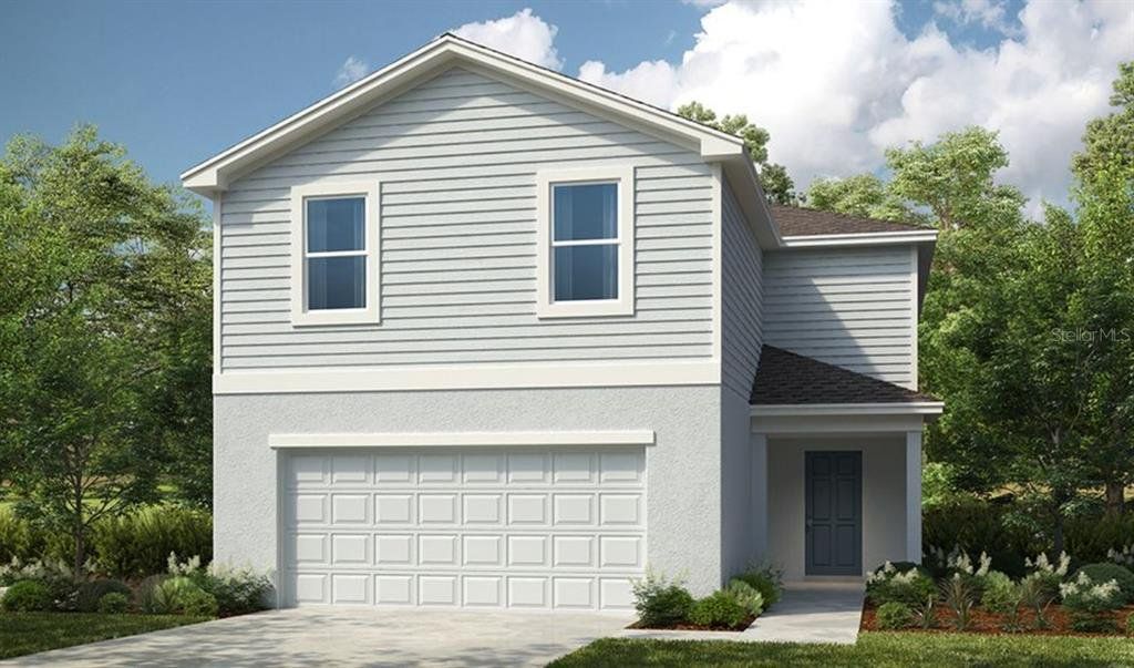 Front exterior of a new home in Coasterra Community Group Page, Palmetto, FL, highlighting curb appeal (Image 1). Front exterior of a new home in Coasterra Community Group Page, Palmetto, FL, highlighting curb appeal (Image 1).