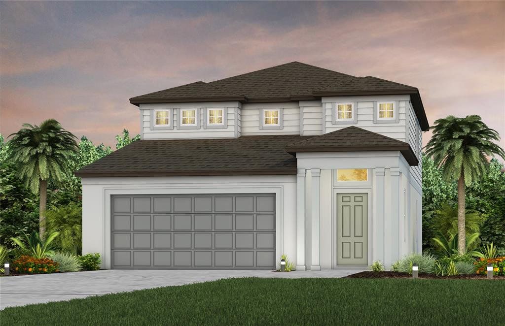 Front exterior of a new home in Waterset, Apollo Beach, FL, highlighting curb appeal (Image 1). Front exterior of a new home in Waterset, Apollo Beach, FL, highlighting curb appeal (Image 1).