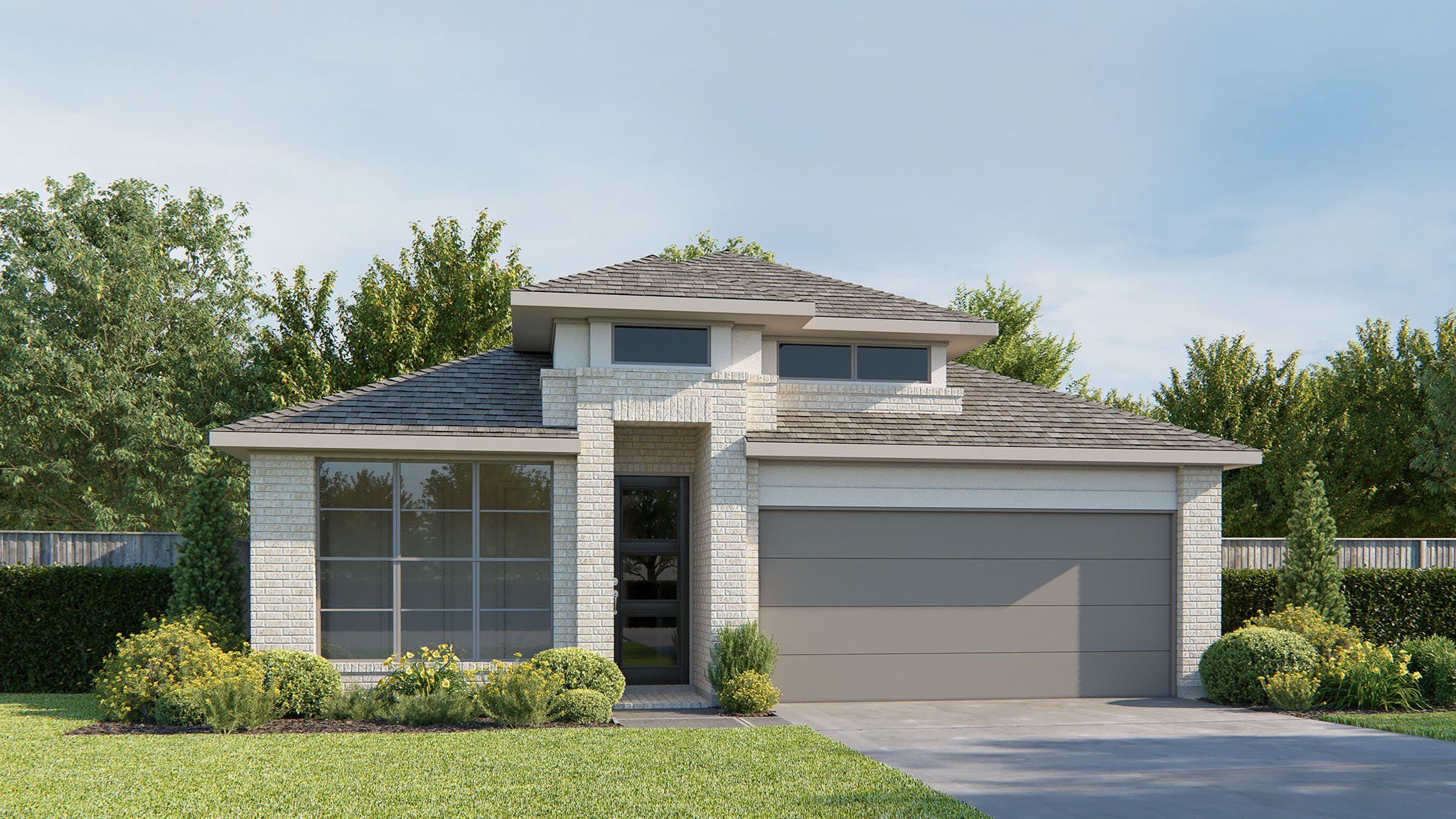 Front exterior of a new home in Audubon, Magnolia, TX, highlighting curb appeal (Image 1). Front exterior of a new home in Audubon, Magnolia, TX, highlighting curb appeal (Image 1).