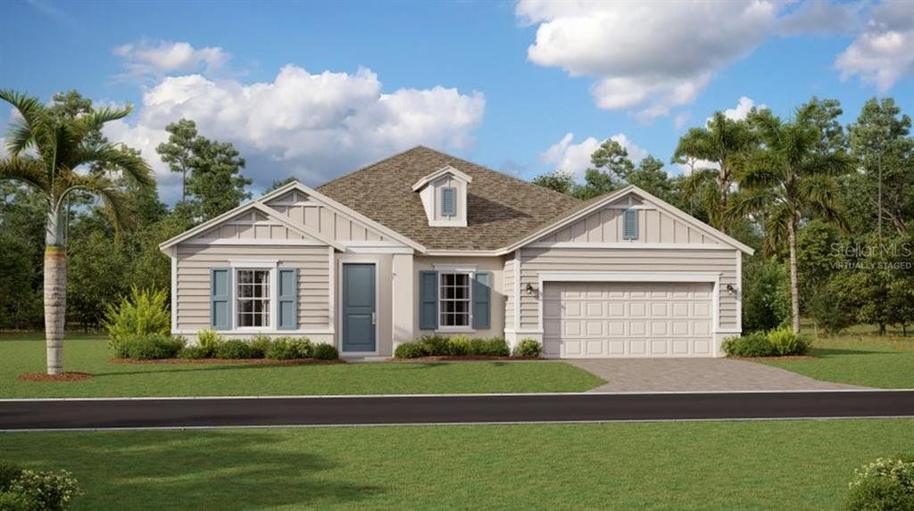 Front exterior of a new home in , Davenport, FL, highlighting curb appeal (Image 1). Front exterior of a new home in , Davenport, FL, highlighting curb appeal (Image 1).