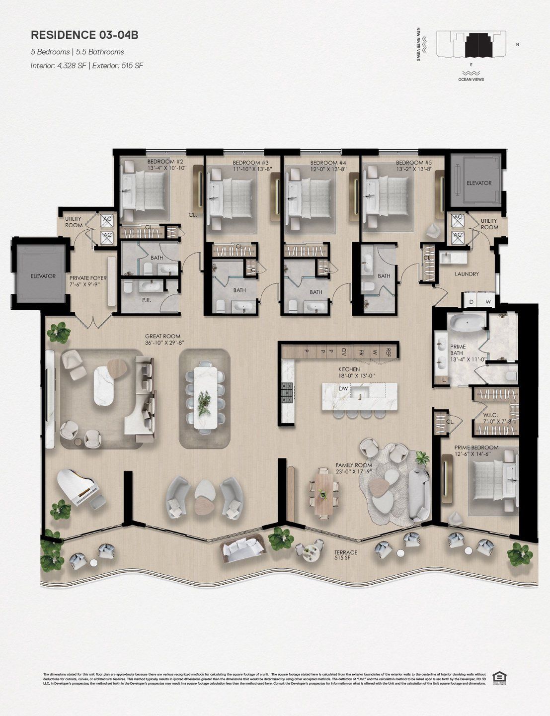 2D floor plan layout for the Residence 03-04B Combo by Related Group in Andare Residences, Fort Lauderdale, FL (Image 1). 2D floor plan layout for the Residence 03-04B Combo by Related Group in Andare Residences, Fort Lauderdale, FL (Image 1).