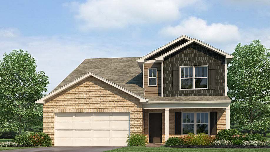 Front exterior of a new home in Granite Falls, Lancaster, SC, highlighting curb appeal (Image 1). Front exterior of a new home in Granite Falls, Lancaster, SC, highlighting curb appeal (Image 1).