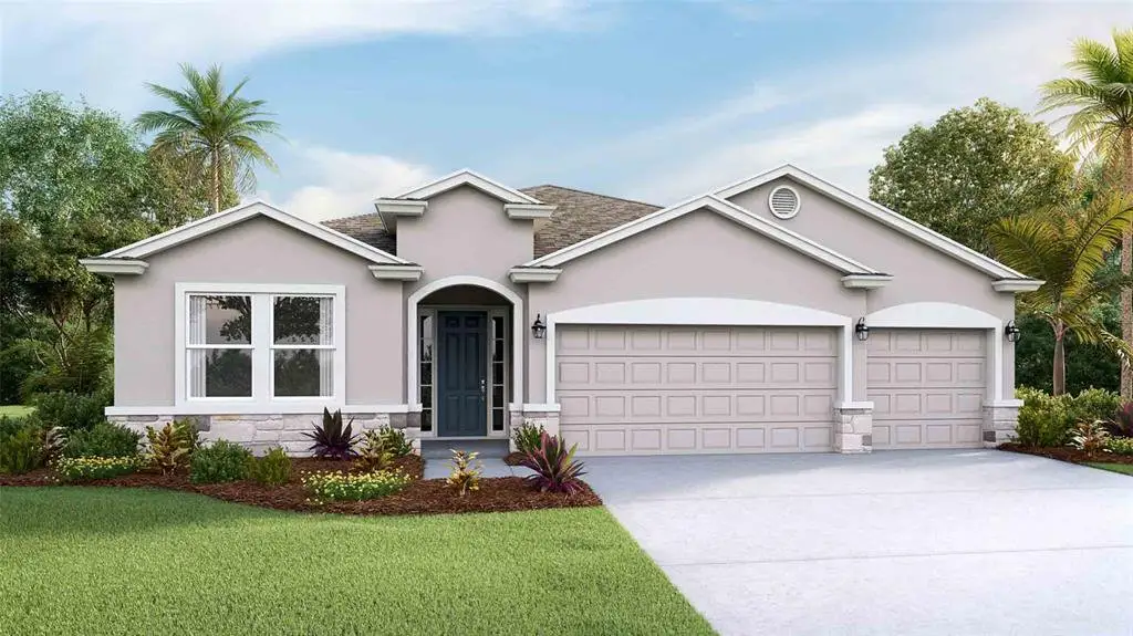 Front exterior of a new home in Coddington, Bradenton, FL, highlighting curb appeal (Image 1).