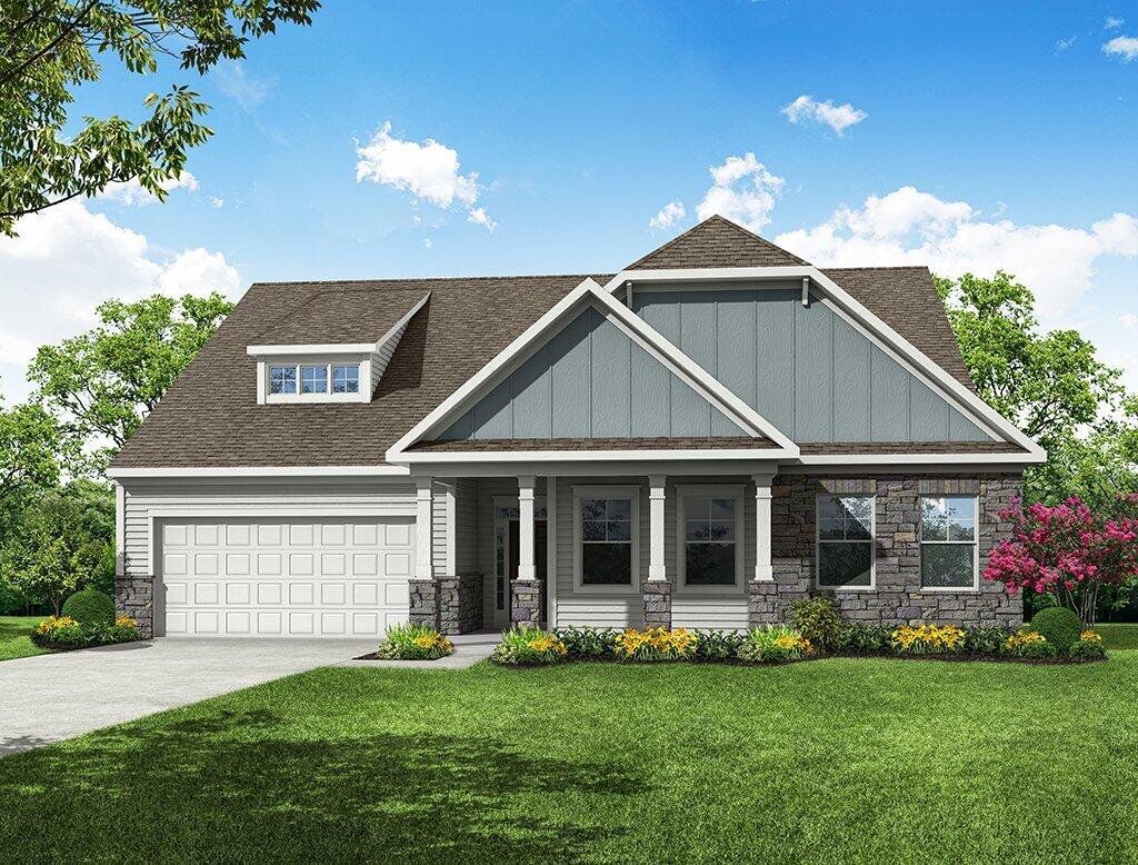Front exterior of a new home in , Huger, SC, highlighting curb appeal (Image 1). Front exterior of a new home in , Huger, SC, highlighting curb appeal (Image 1).