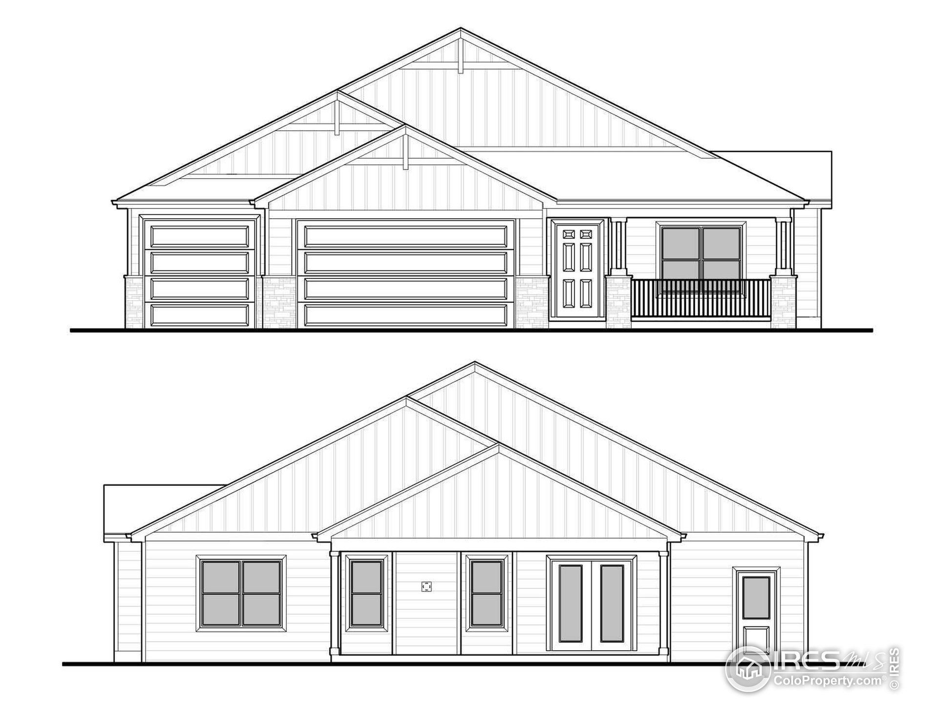 Exterior rendering of this home design in , Wiggins, CO (Image 1). Exterior rendering of this home design in , Wiggins, CO (Image 1).
