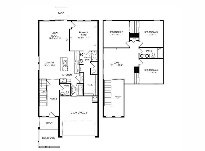 2D floor plan layout of this home in Springs at Lake Alfred - Classic Series, Lake Alfred, FL (Image 1). 2D floor plan layout of this home in Springs at Lake Alfred - Classic Series, Lake Alfred, FL (Image 1).