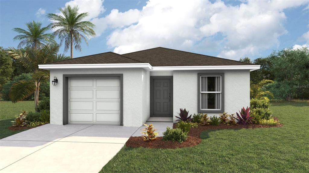 Front exterior of a new home in Rye Crossing, Parrish, FL, highlighting curb appeal (Image 1). Front exterior of a new home in Rye Crossing, Parrish, FL, highlighting curb appeal (Image 1).