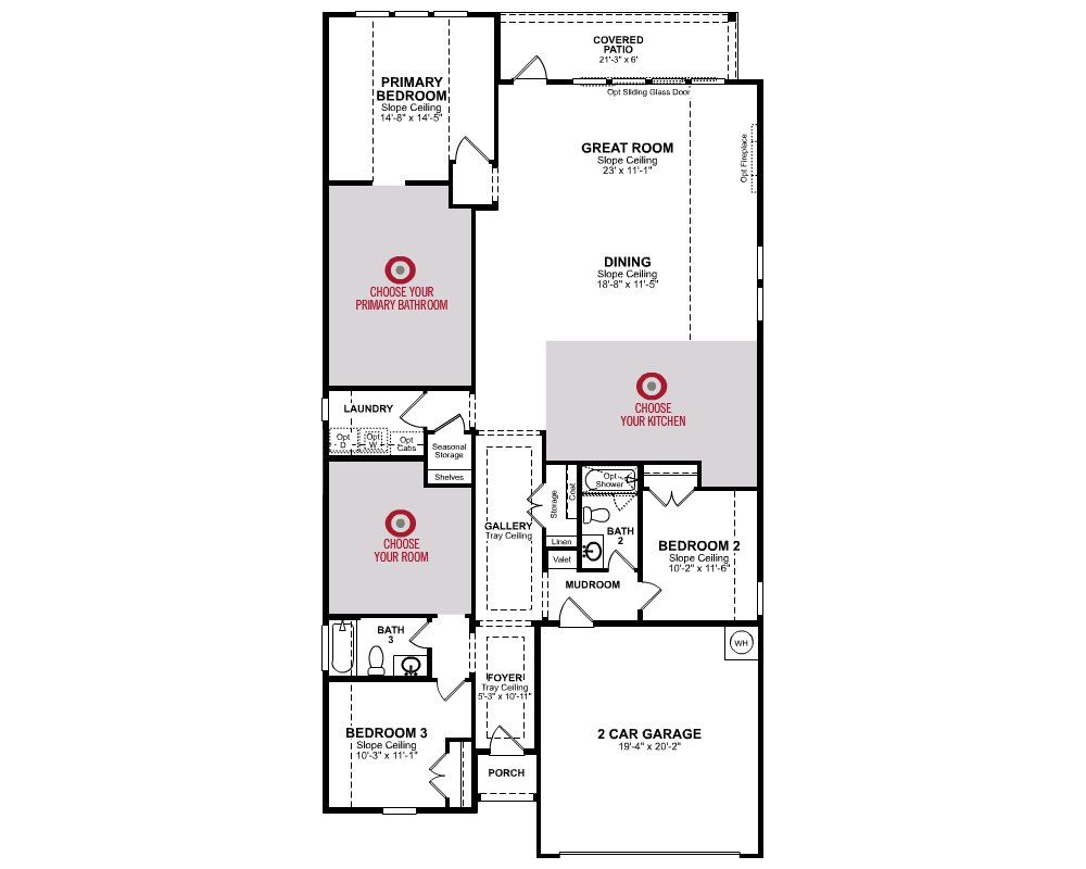 2D floor plan layout of this home in Parklands Estates, Schertz, TX (Image 1).