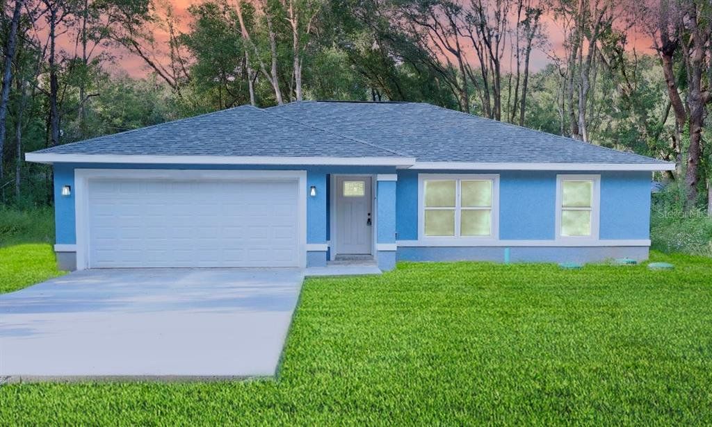 Front exterior of a new home in , Summerfield, FL, highlighting curb appeal (Image 1). Front exterior of a new home in , Summerfield, FL, highlighting curb appeal (Image 1).