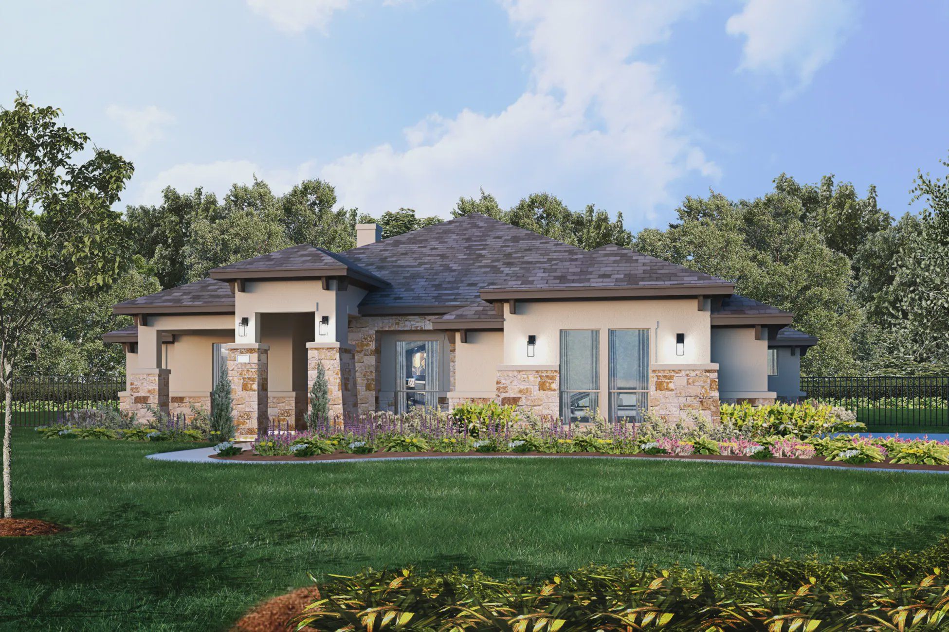 Representative exterior photo of a completed home built from the Mason II by Giddens Homes in Leander Estates, Leander, TX (Image 1). Representative exterior photo of a completed home built from the Mason II by Giddens Homes in Leander Estates, Leander, TX (Image 1).